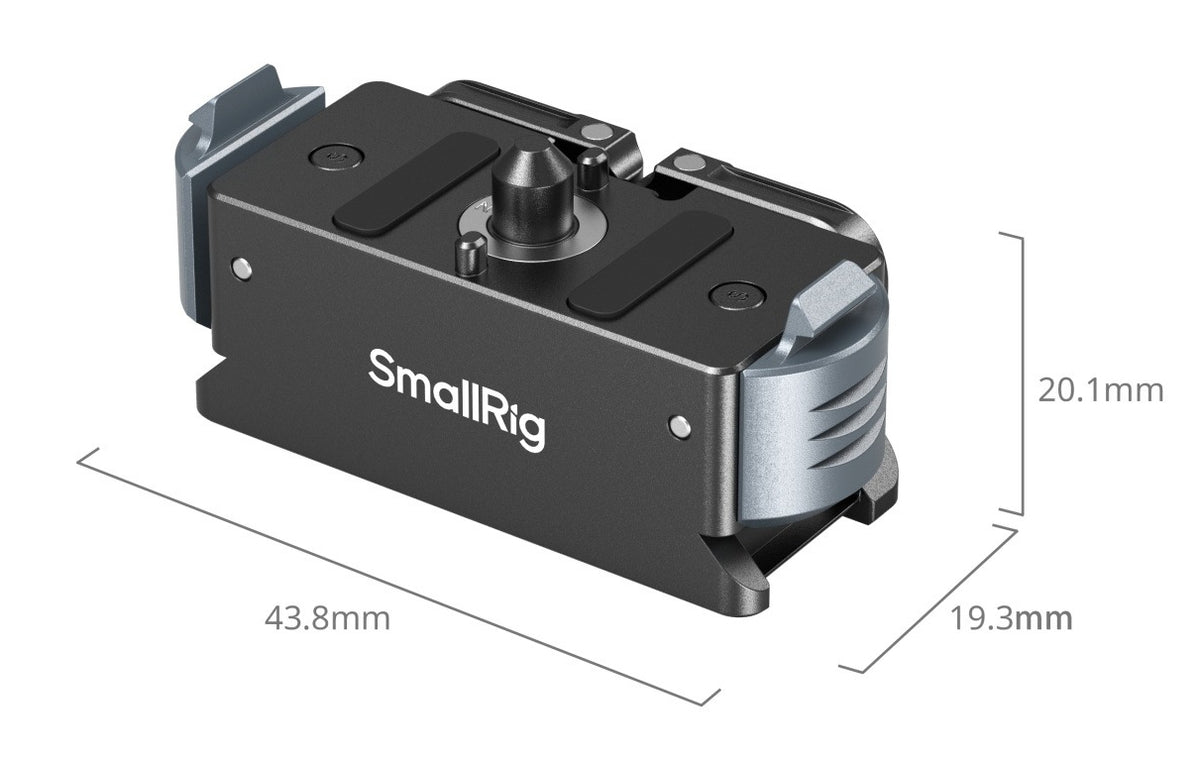 SmallRig 5437 Montageadapter – Aluminium/Silikon/Edelstahl, 43,8 × 44,9 × 19,3 mm – für GoPro Hero Black 13