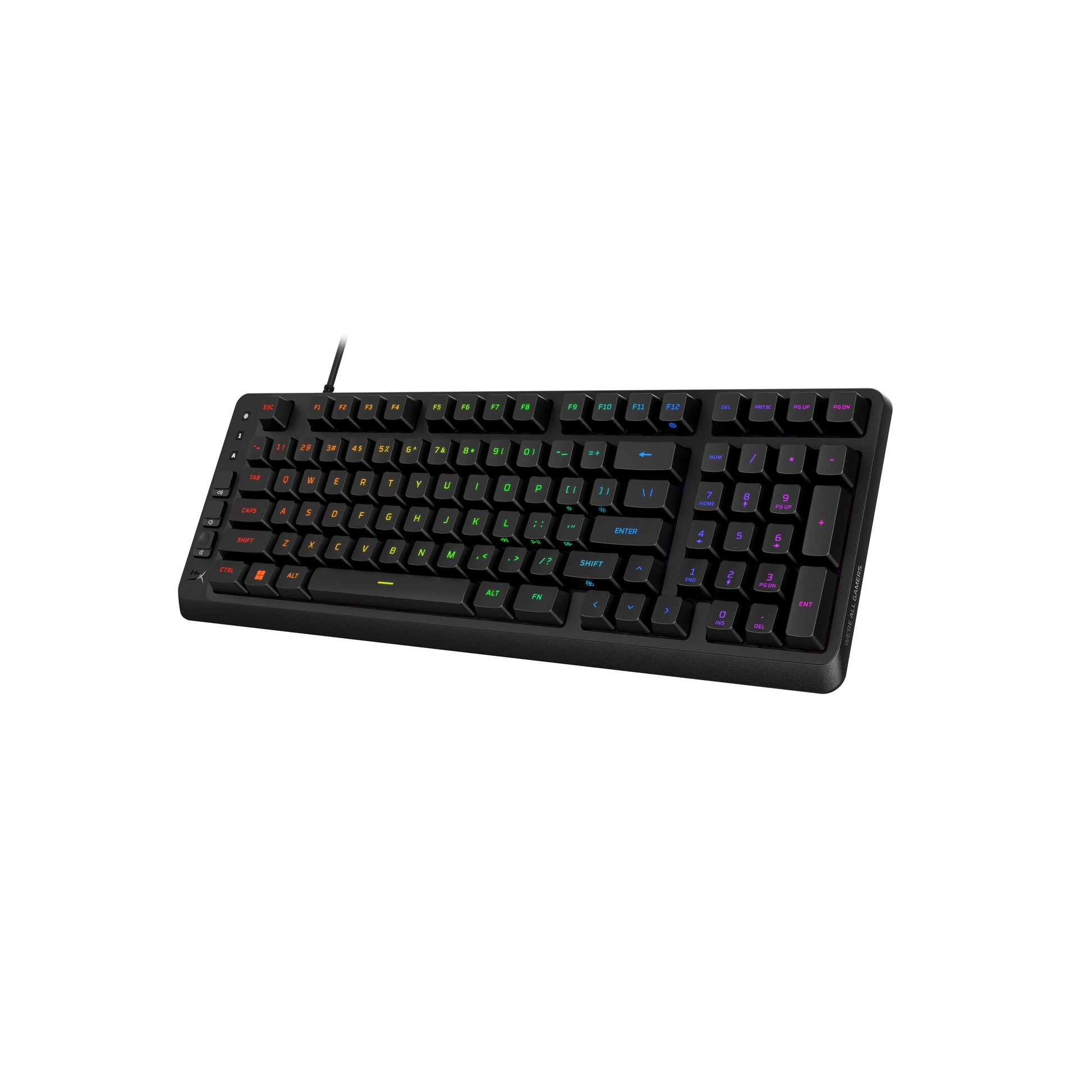 HyperX Eve 1800 – Gaming-Tastatur TKL – Mechanisch (HyperX Red), RGB – Verkabelt, USB-C – Schwarz