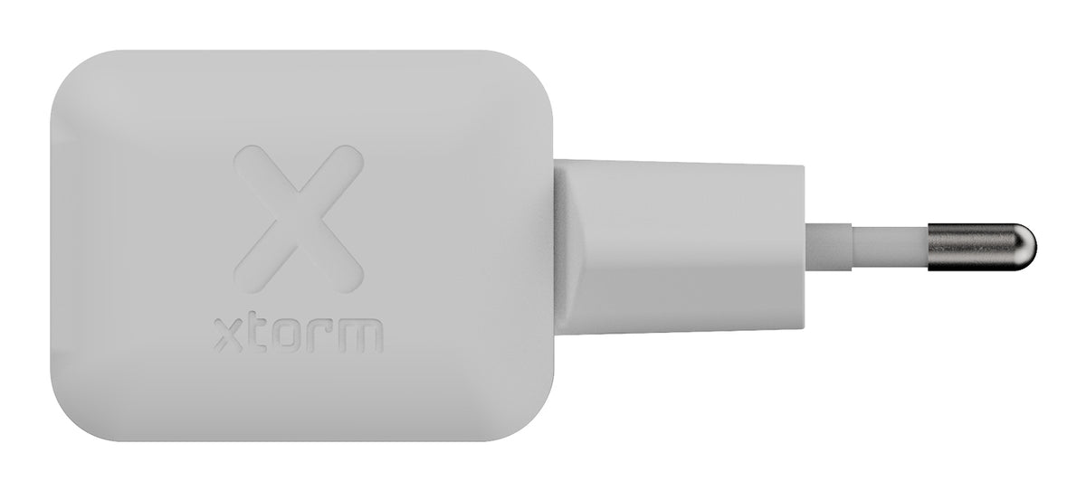 Xtorm XECNG450 USB-Ladegerät 45 W – USB-C×1, USB-A×1 – PD, QC 3.0, GaN – für Telefon, Tablet, iPad – Weiss