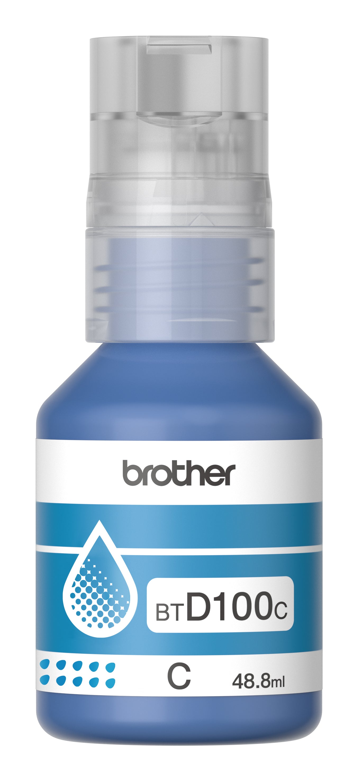 Brother BTD100C Cyan Tintenpatrone (Original) – 5'000 Seiten – für MFC-T930DW, DCP-T830DW/T730DW …