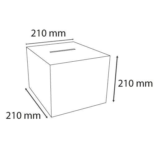 Exacompta Einwurfbox – abnehmbarer Deckel – Acryl, transparent – 210 × 210 × 210 mm – für 210 × 210 mm
