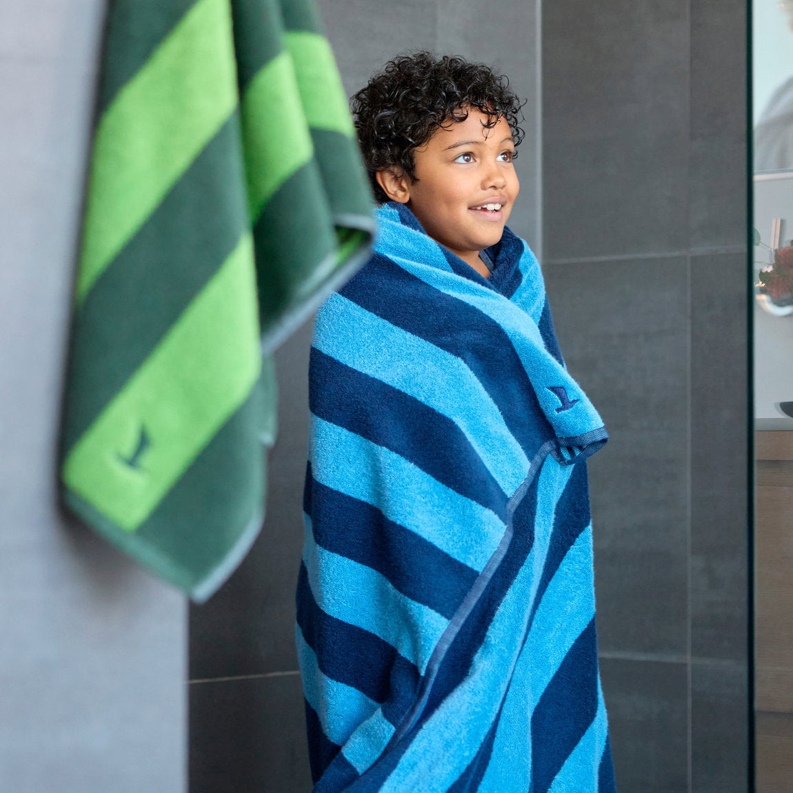 Möve Superwuschel Duschtuch – 80 × 150 cm, Dunkelblau/Hellblau, Baumwolle, 510 g/m², OEKO-TEX