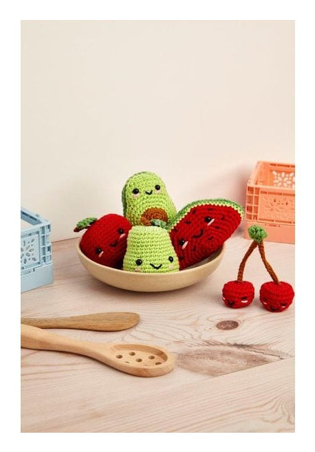 DMC Häkel-Set Amigurumi – Fruit Friends (Smiley) – Baumwolle