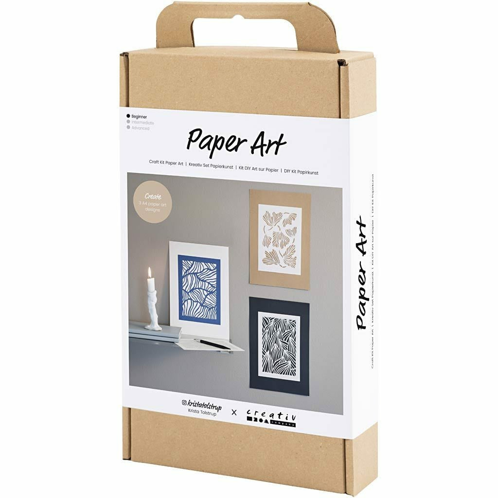 Creativ Company Papierkunst – Bastelset – mit Künstlermesser, Schneidematte und doppelseitigem Klebeband