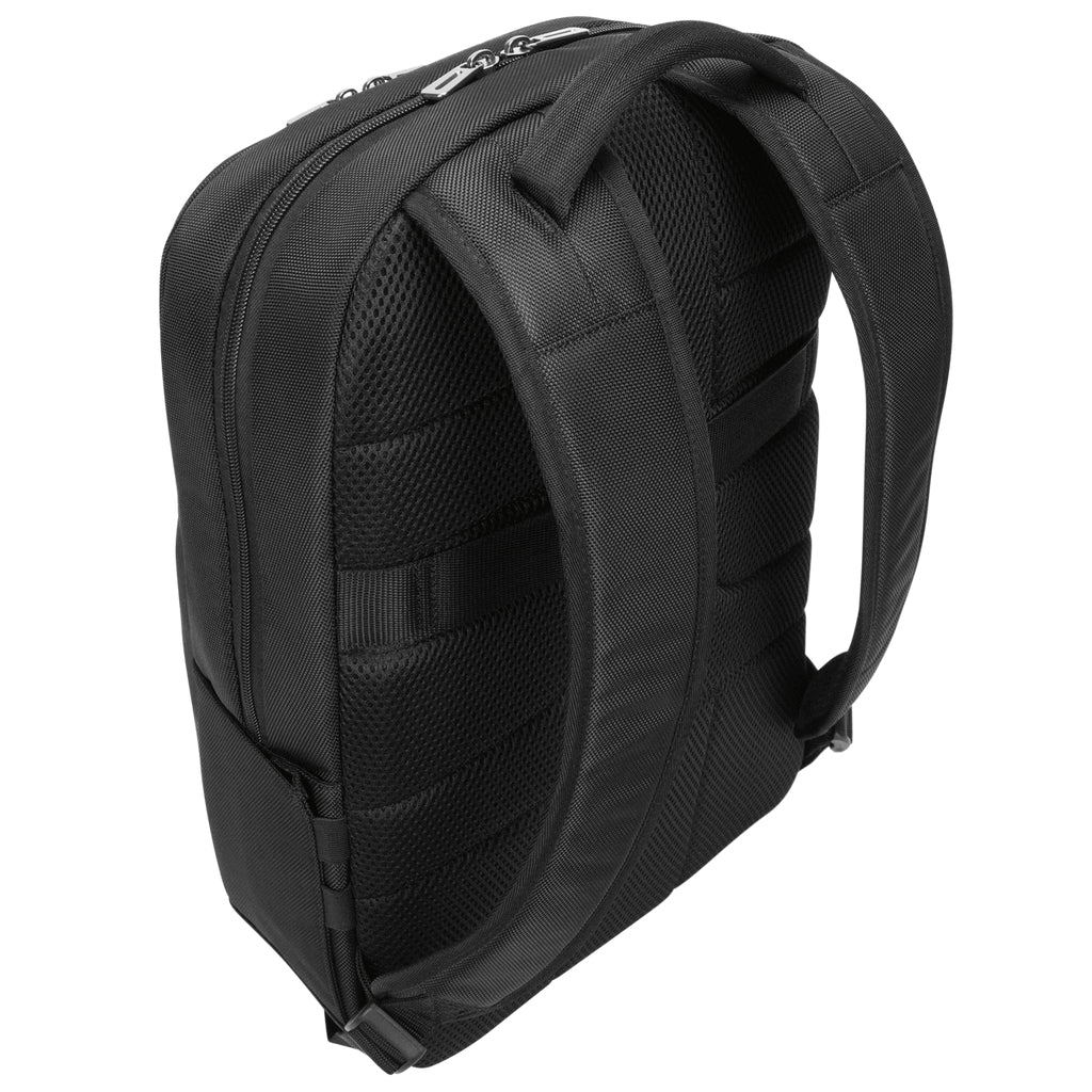 Targus CitySmart Essential Notebook-Rucksack bis 16" – Trolley-Haltegurt, Flaschenhalter – Schwarz/Grau
