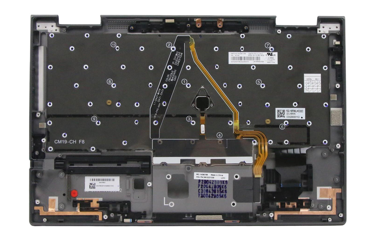 Lenovo Notebook-Ersatztastatur (Cover + Tastatur) – beleuchtet – Grau – für ThinkPad X1 Yoga Gen 5