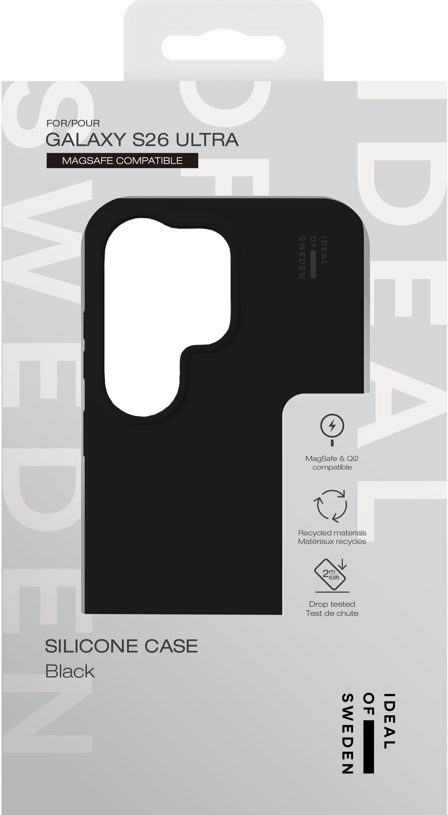 iDeal of Sweden Silikon-Rückcover – für Samsung Galaxy S26 Ultra, MagSafe, PC+Polyester+Silikon, Schwarz