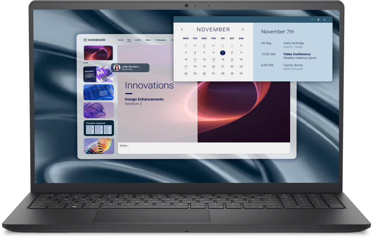 Dell Pro 15 Essential Pv15255 – 15,6" FHD, Ryzen 5 7520U, 8 GB, 512 GB SSD, Win 11 Pro