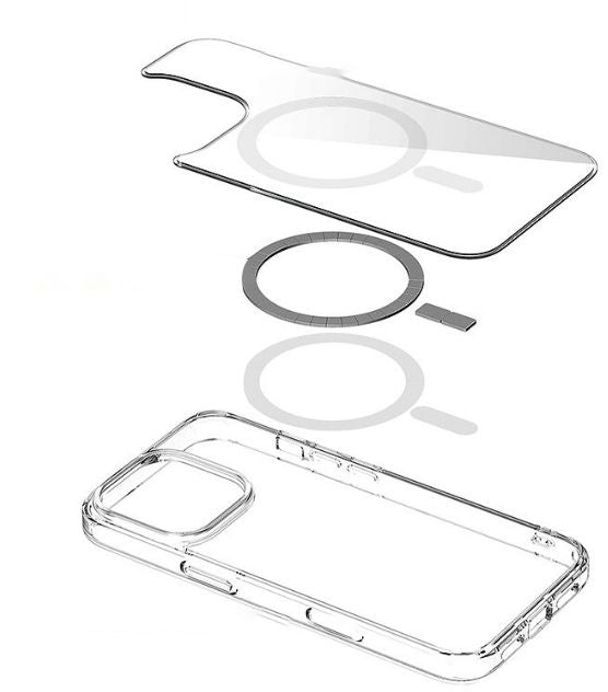 eSTUFF INFINITE OSLO Backcover – für Apple iPhone 16 Pro, MagSafe, PC+TPU, Transparent, GRS
