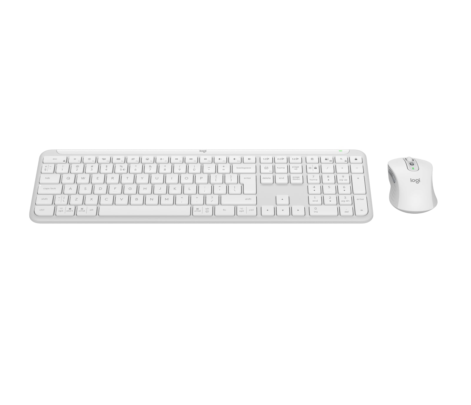 Logitech Signature Slim Combo MK950 – Tastatur, US-Layout (EN), Weiss