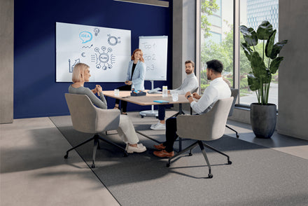 Franken Whiteboard – 90 × 120 cm, lackierter Stahl, magnetisch, Wandmontage, inkl. Befestigungsmaterial