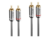 Lindy Audiokabel 2×RCA (Stecker) auf 2×RCA (Stecker) – 5 m, Anthrazit