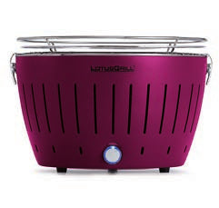 LotusGrill Grill G34 U PU – 32 cm, Holzkohle, regelbare Temperatur – Violett