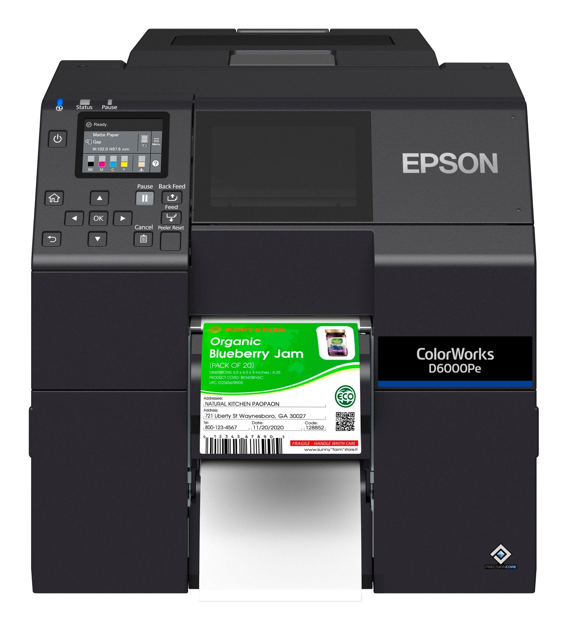 Epson ColorWorks CW-D6000PE – Industrie-Etikettendrucker (Thermotransfer), 108 mm, 1'200×1200 dpi, USB/LAN