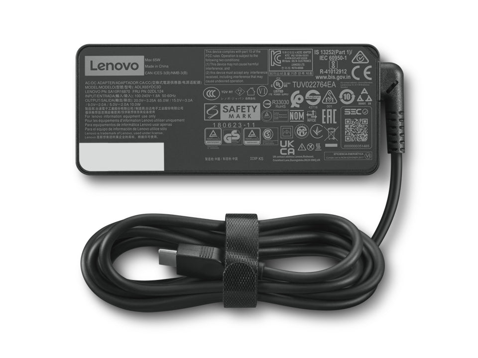 Lenovo GX20P92521 USB-Ladegerät 65 W – USB-C – für IdeaPad – Schwarz