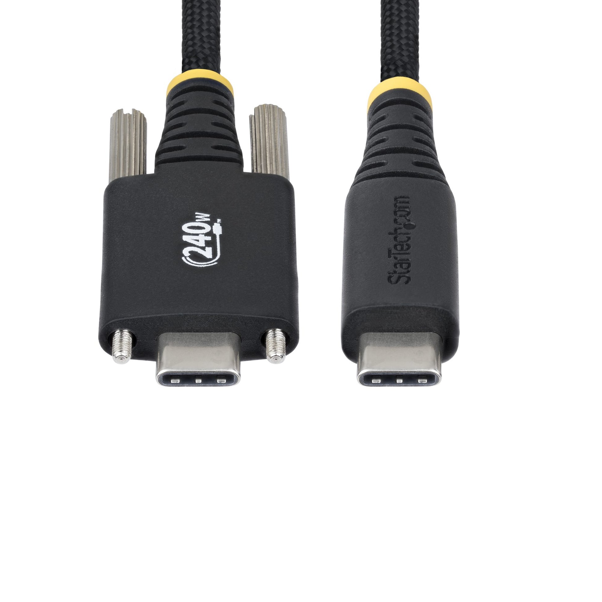 StarTech.com USB-C auf USB-C Kabel – USB 2.0 (480 Mbit/s) – 2 m – PD 240 W – Geflochten – Schwarz