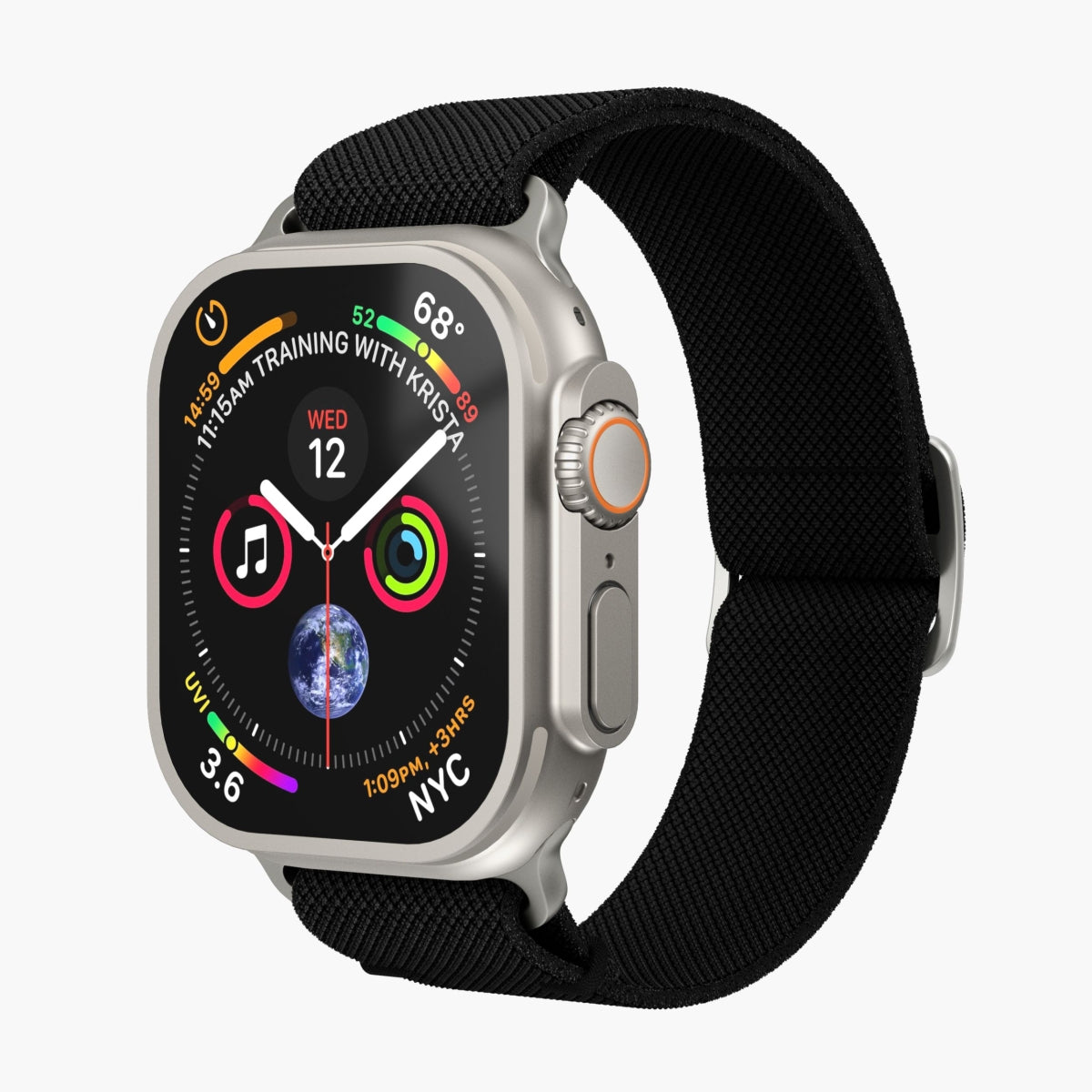 Vonmählen Classic Nylon Loop – Schwarz, für Apple Watch