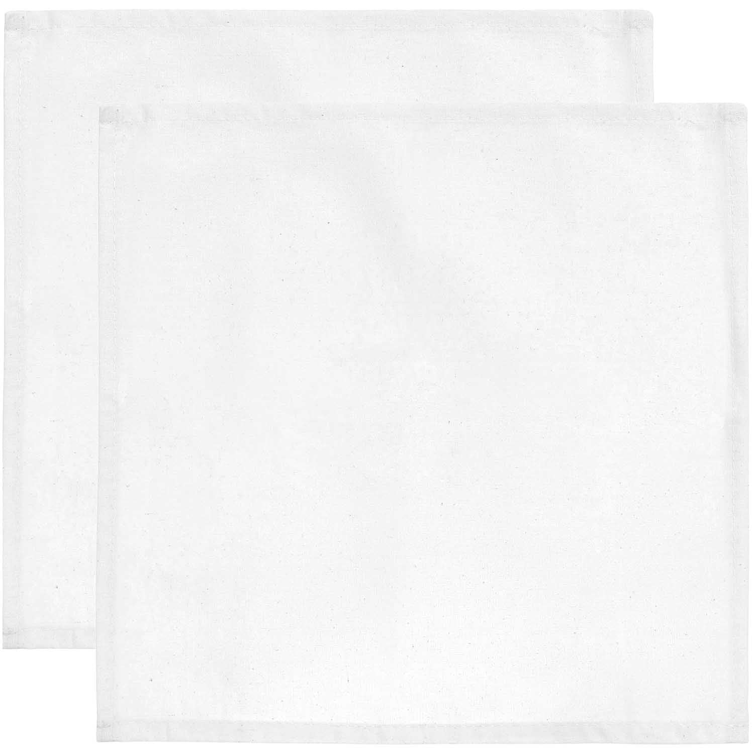 Rico Design Stoffserviette Weiss – 30 × 30 cm, Baumwolle – 2-er-Set