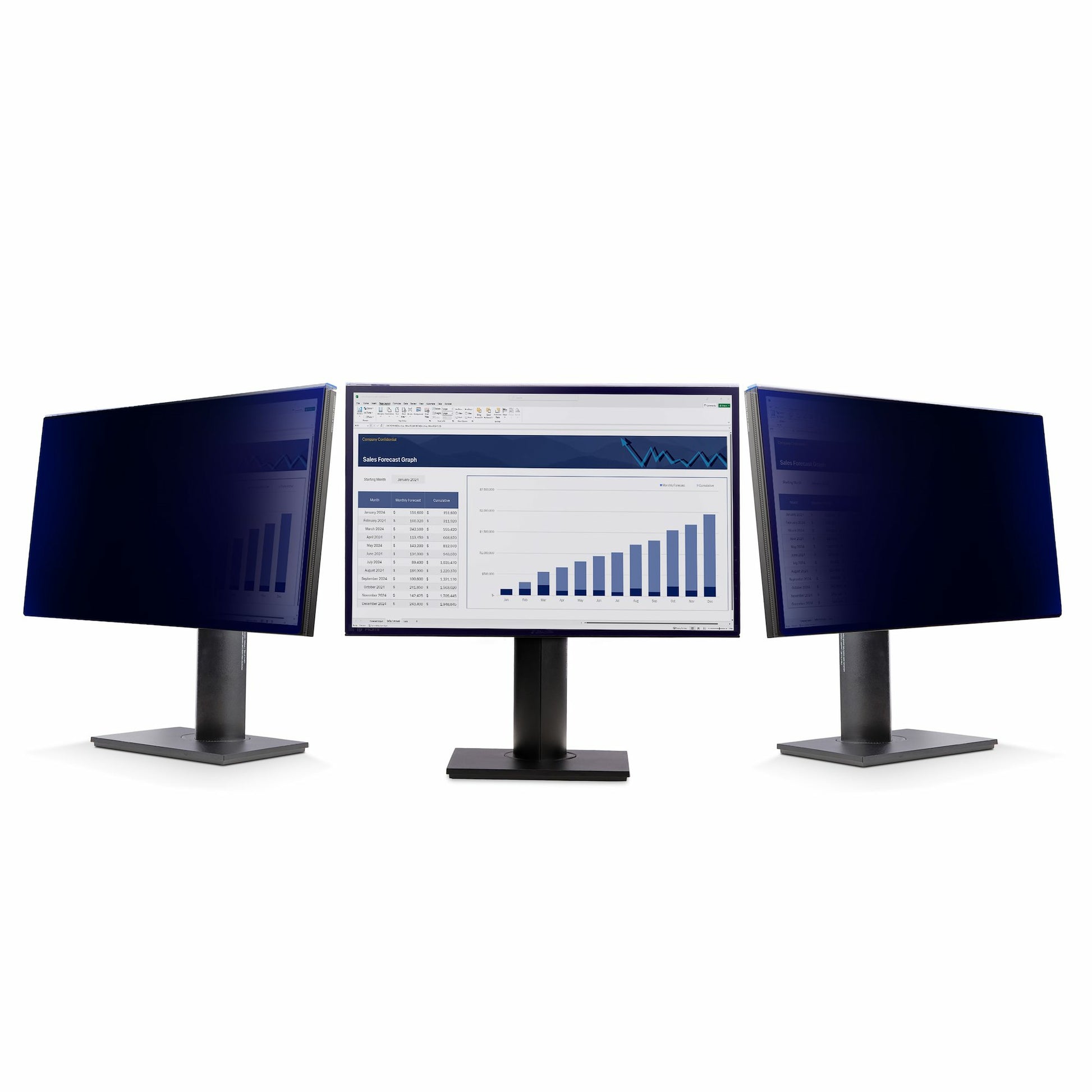 StarTech.com Blickschutzfilter für 24" Monitor, 16:9 – 613 × 356 mm, rahmenlos, glänzend