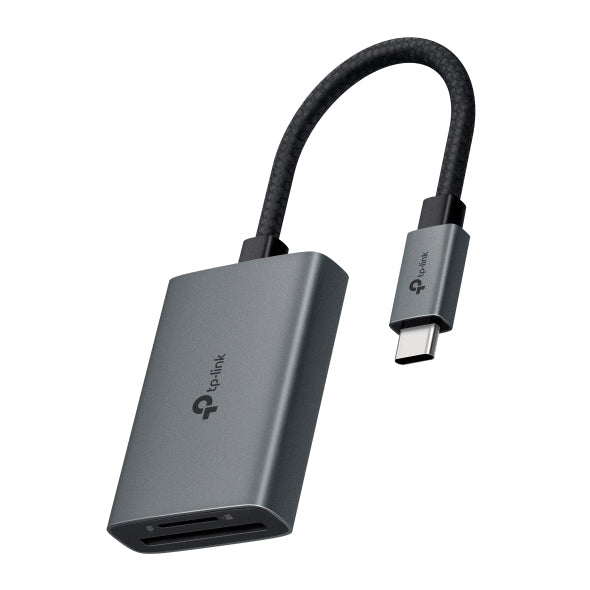 TP-Link USB-Kartenleser USB-C – SD/microSD – USB 3.2 Gen 1 (5 Gbit/s) – Grau – für Windows, Mac, iOS und mehr