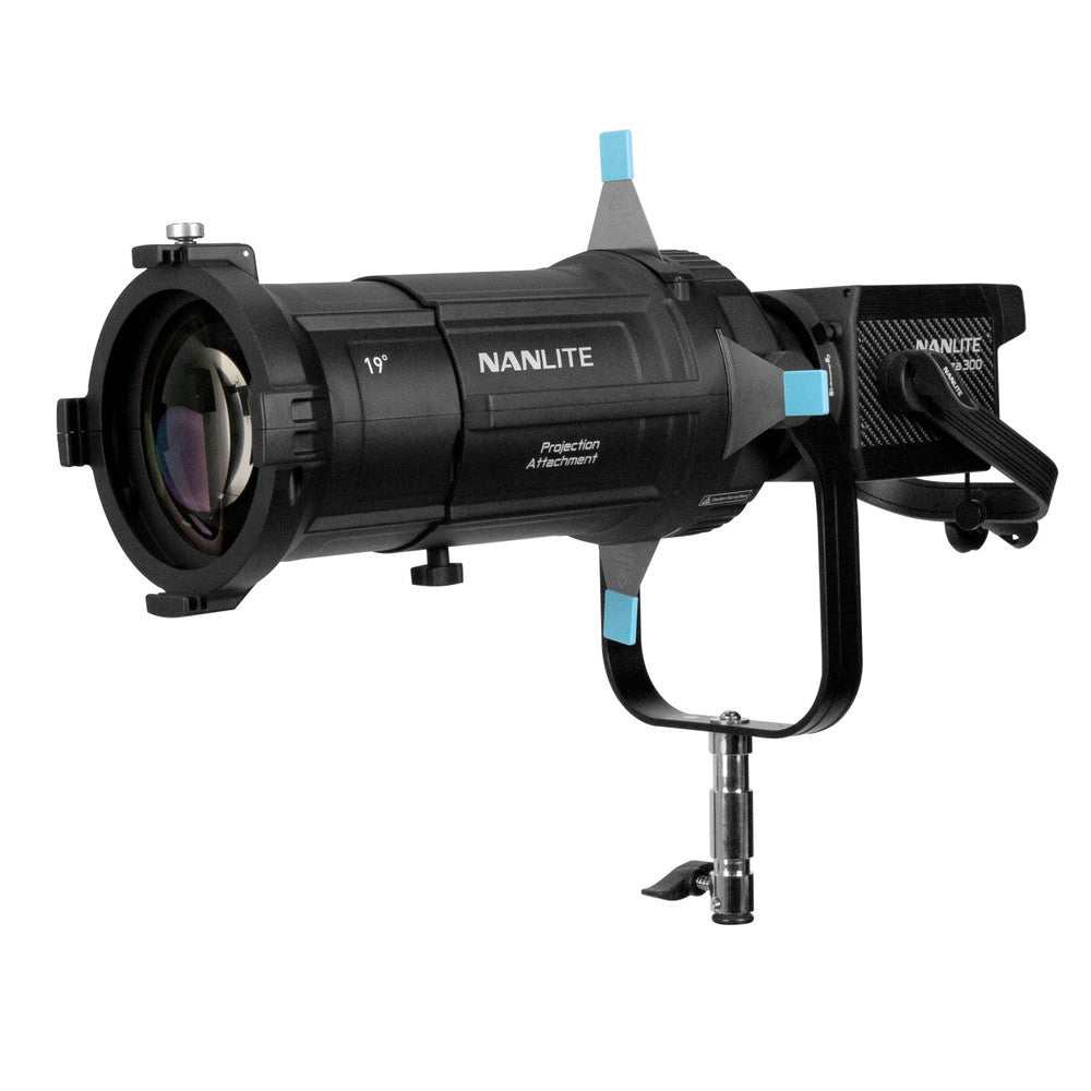 Nanlite PJ-BM-19 Projektionsaufsatz – 19° Bowens-Mount – für Forza 200, 300 II, 300B I usw. – Schwarz