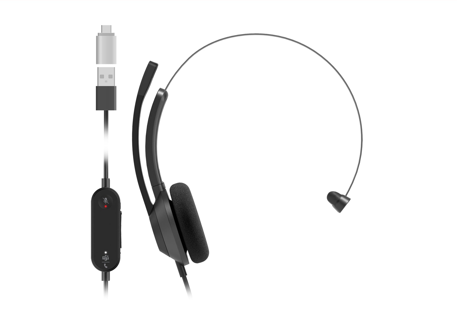 Cisco Headset 321 – Mono Headset – USB-C – für Microsoft Teams – schwarz