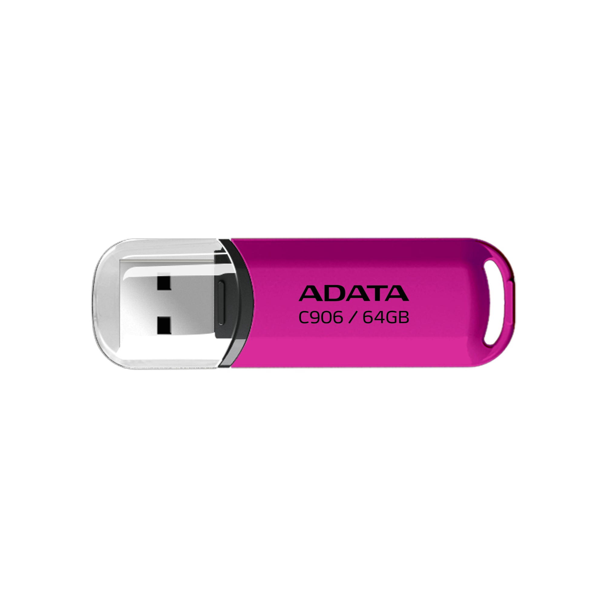ADATA C906 USB-Stick 64 GB – USB-A USB 2.0, mit Kappe, Pink