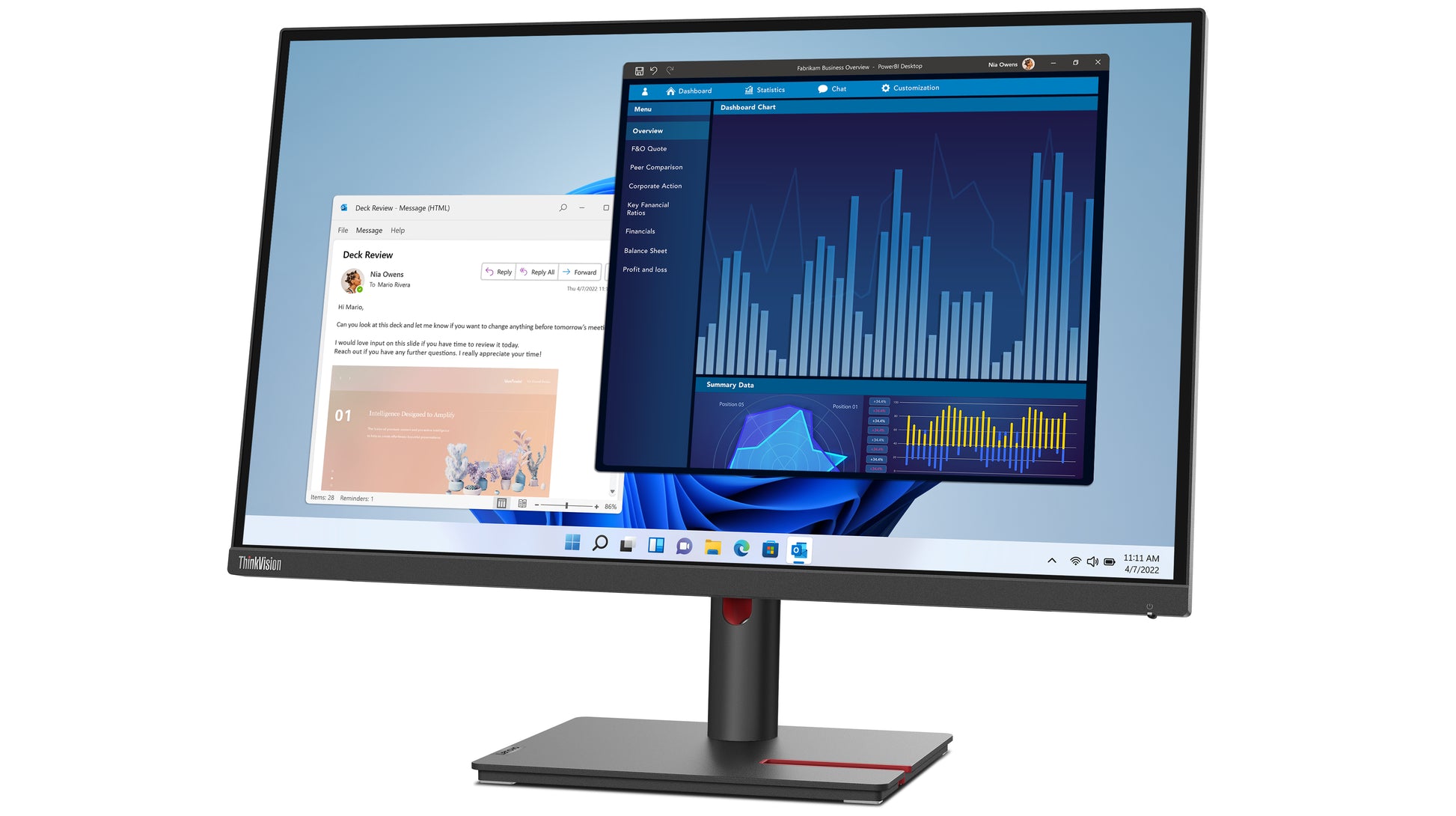 Lenovo ThinkVision T27p-30 – 27", 3840 × 2160 (4K), IPS, USB-C 90 W, LAN