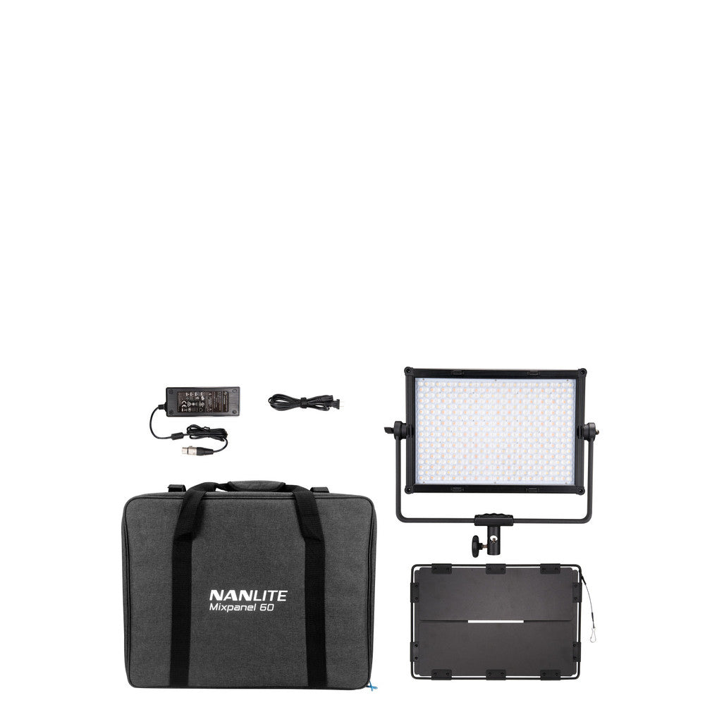 Nanlite Dauerlicht MixPanel 60 – 426 × 370 × 82 mm, 64 W, 7500 K, dimmbar