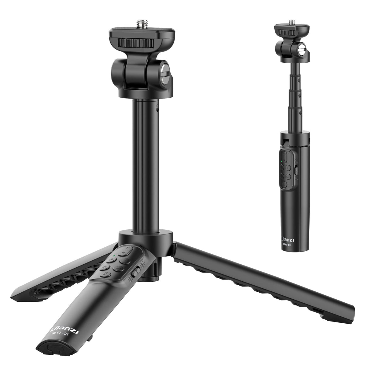 Ulanzi RMT-01 Mini-Stativ – bis 42 cm, 1,5 kg, 1/4" Gewinde – Schwarz