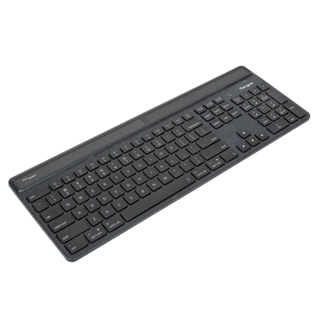 Targus Tastatur – Schere – Bluetooth 5.0 & 2,4 GHz – AZERTY (FR) – beleuchtet – Solar