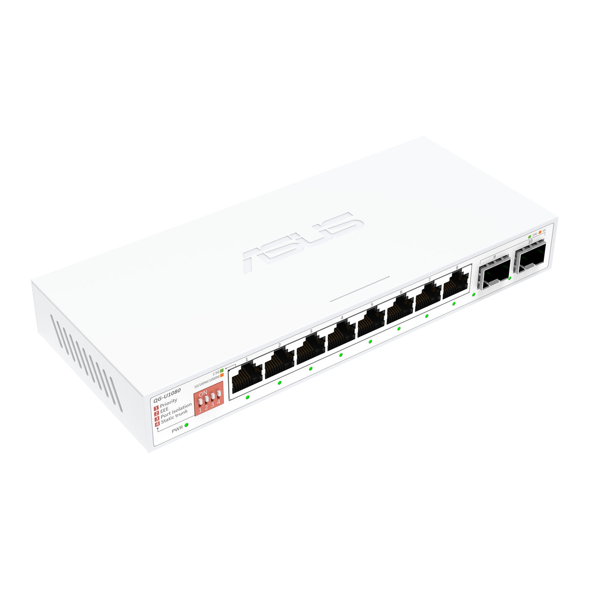 ASUS QG-U1080 – Switch – 8×2.5G, 2×SFP+, L2