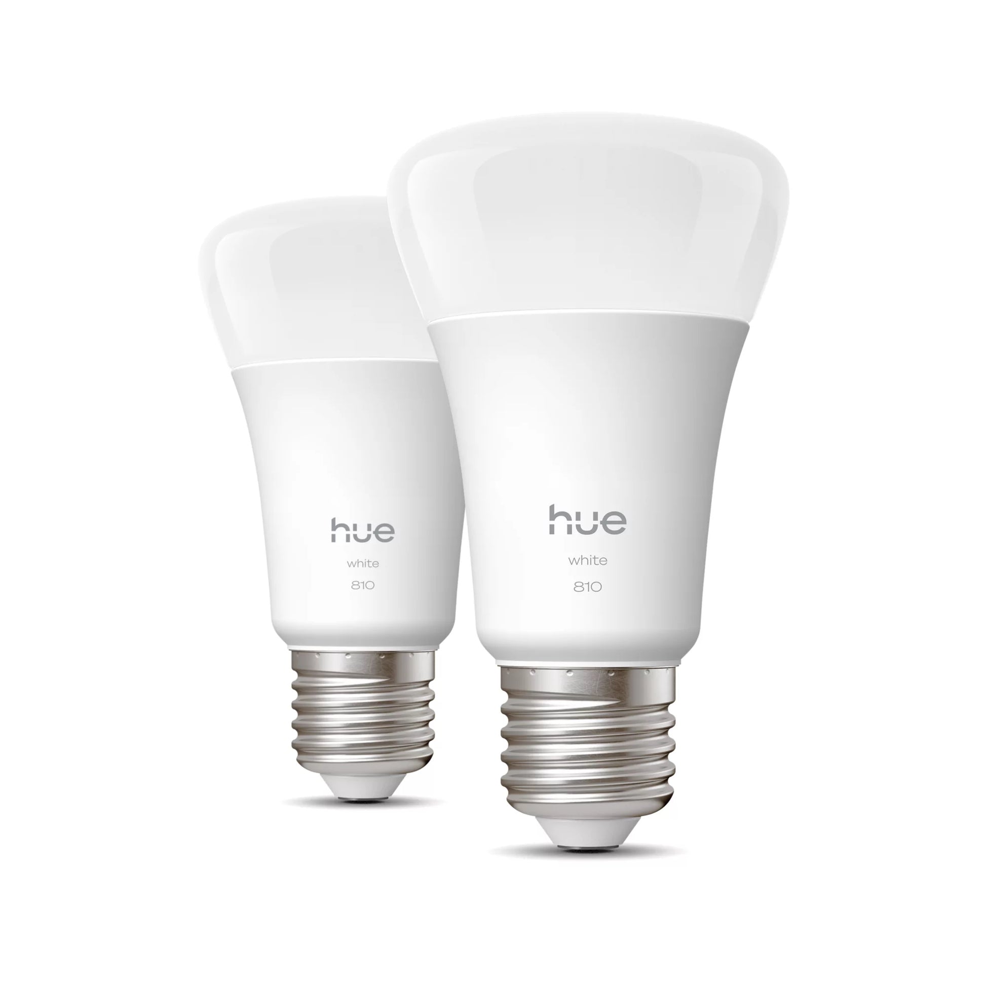 Philips by Signify Philips Hue Smart-Leuchtmittel E27 – 810 lm, 2700 K, App, dimmbar – 2er-Pack