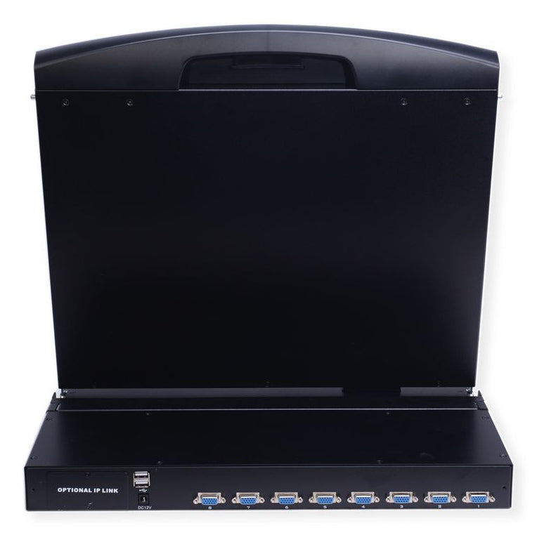 VALUE 17" Rack-LCD-Konsole – 1280 × 1024, 8-Port VGA KVM, USB 2.0, UK Englisch – 1U