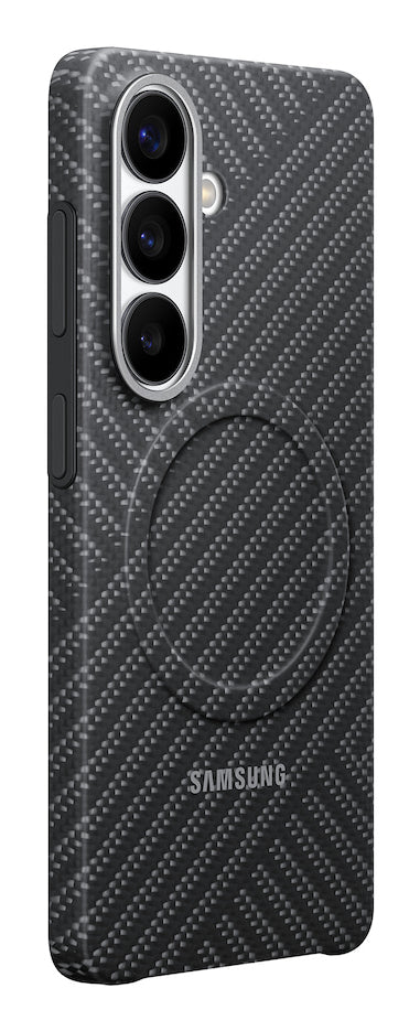 Samsung Carbon Magnet Backcover – für Samsung Galaxy S26, Karbonfaser, Dunkelgrau