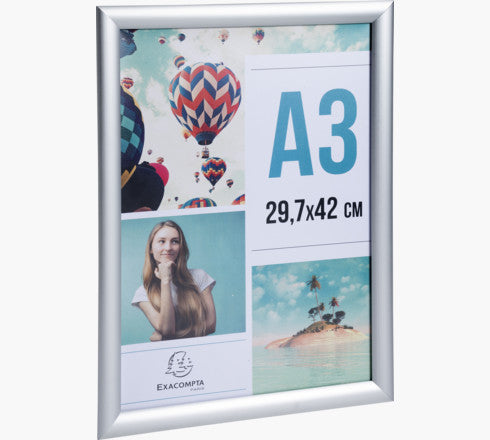 Exacompta Plakatrahmen – für A3 – weiss – Aluminium
