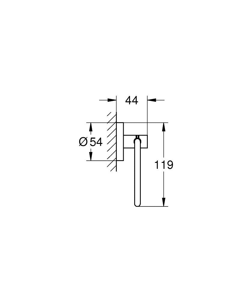 GROHE Toilettenpapierhalter – Metall matt, schwarz, zum Bohren