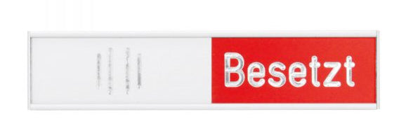 Franken Türschild Frei/Besetzt – 102 × 27,4 mm – Aluminium – Silber