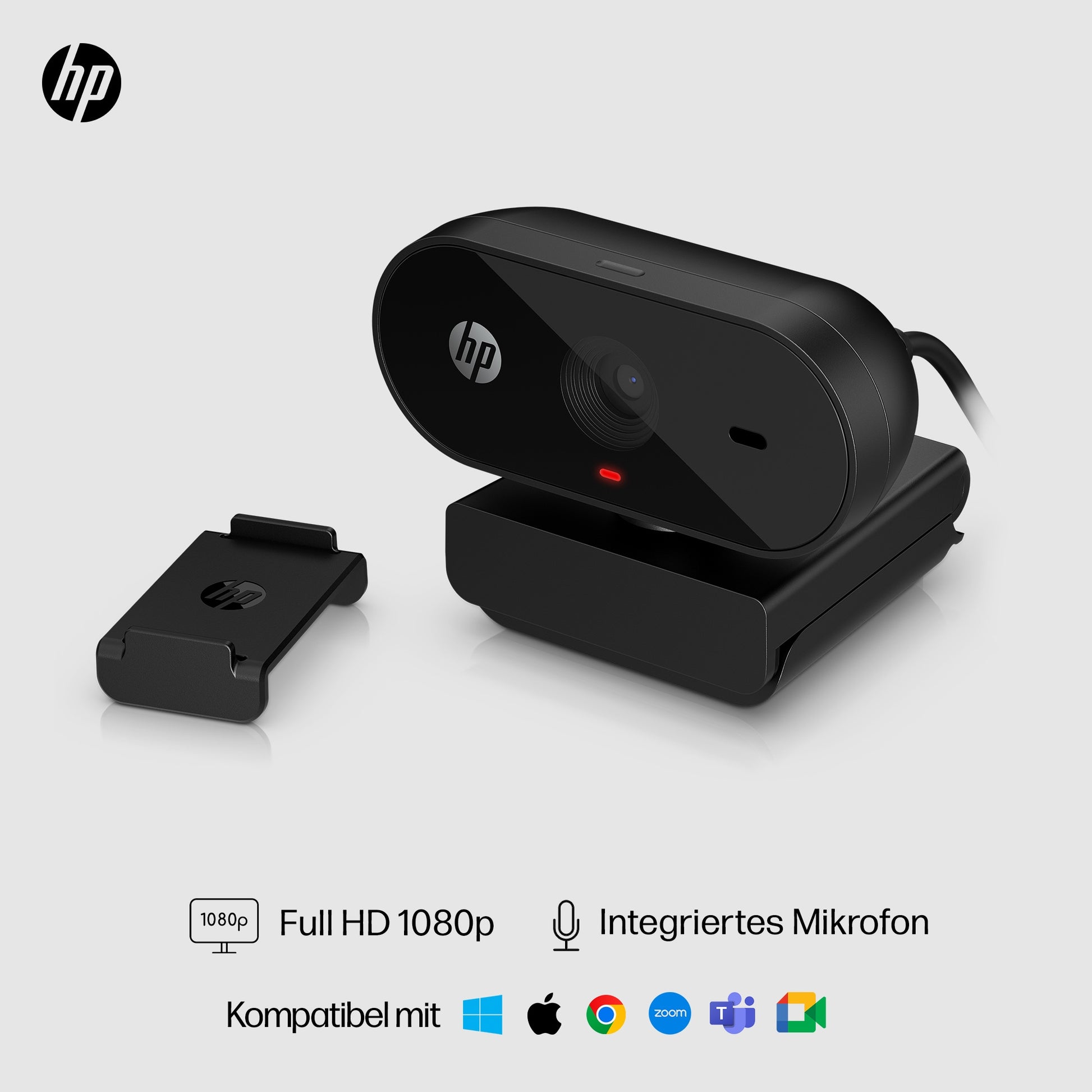 HP 320 FHD Webcam – Full HD 1080p, 30 fps, USB – Schwarz