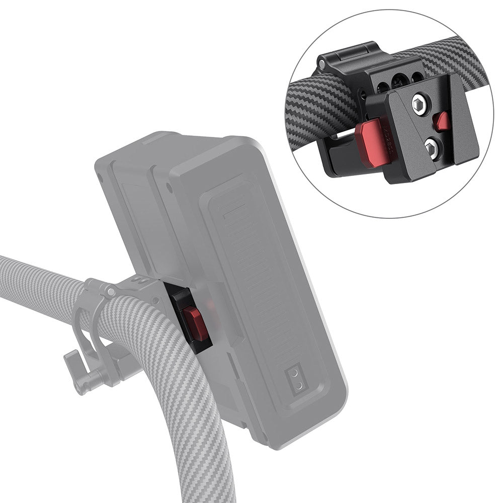 SmallRig MD2801B V-Lock-Montageplatte – Aluminium, 52 × 35,5 × 14 mm, 1/4"-20 Gewinde – Schwarz