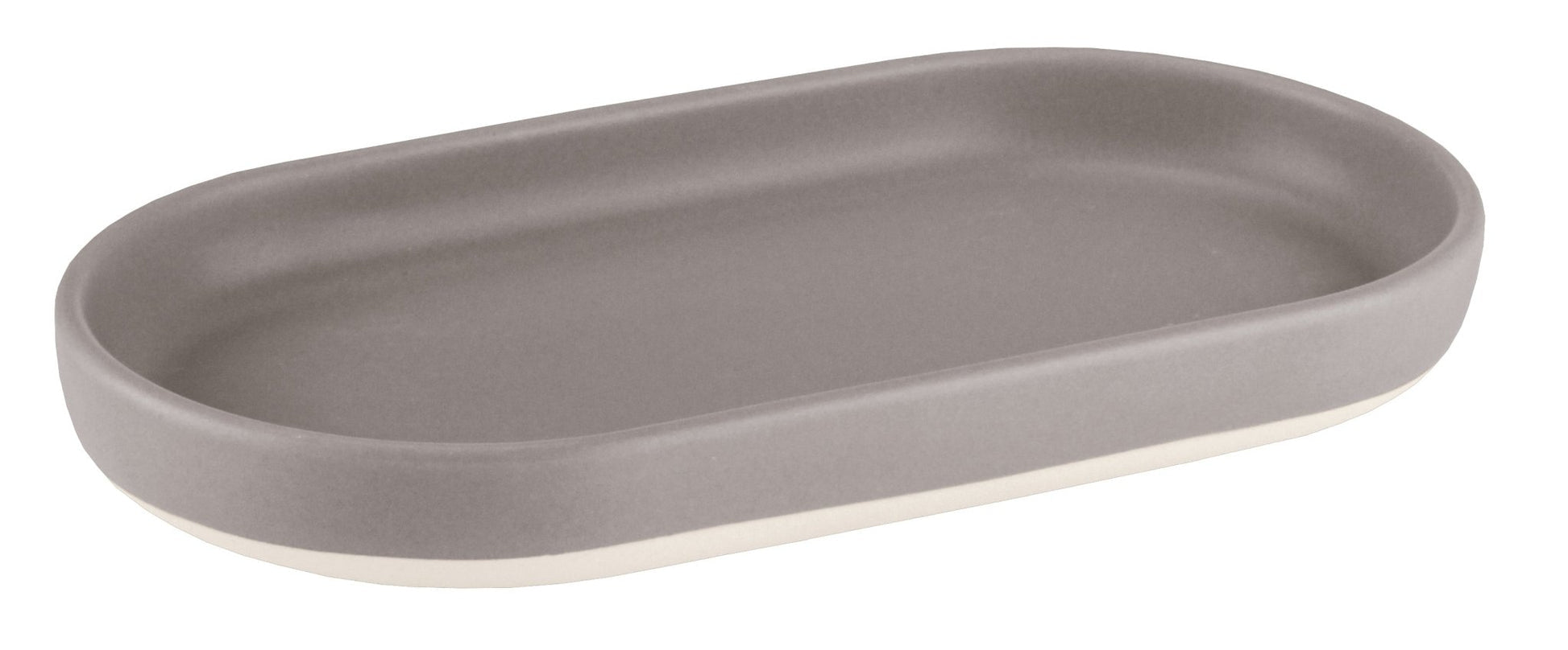 Kleine Wolke Seifenschale Lunella – Dolomit, 20,5×2,6×11 cm, Silbergrau