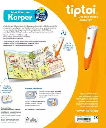 Ravensburger Lernbuch – tiptoi WWW Körper, 16 Seiten, Deutsch, ab 4 Jahren