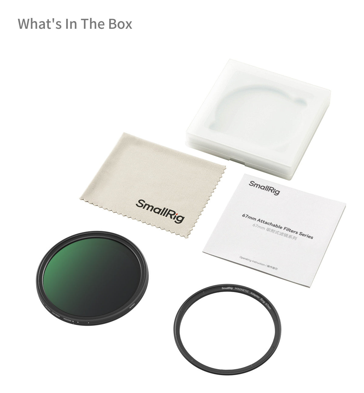SmallRig VND-Filter ND64–ND400 (6–9 Stopp) – 67 mm, Magnetisch – Schwarz/Grün