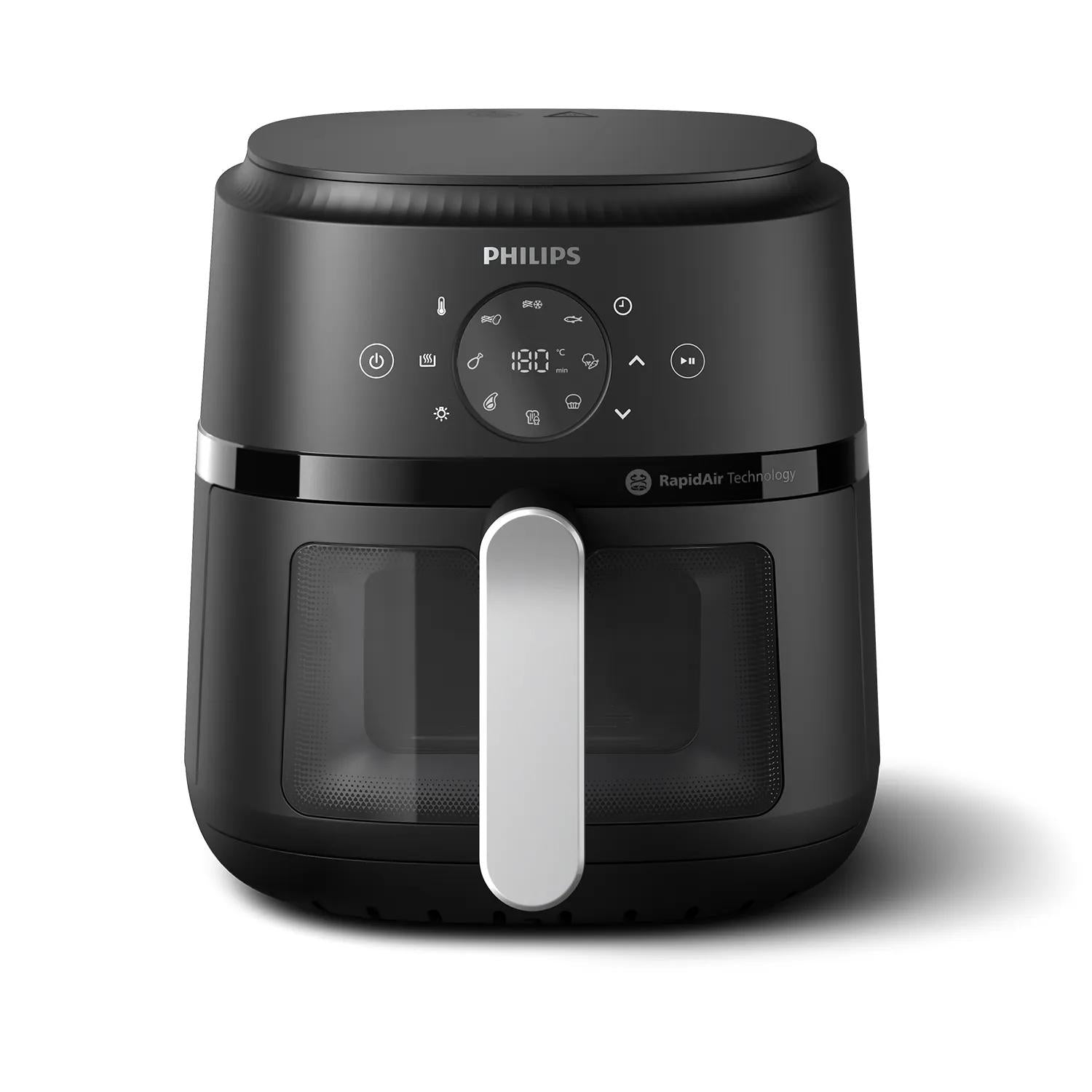 Philips Heissluftfritteuse NA221/00 – 4,2 l, 1500 W – Schwarz/Silber