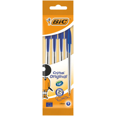 BIC Kugelschreiber – transparent, Kunststoff – 4 Stk.