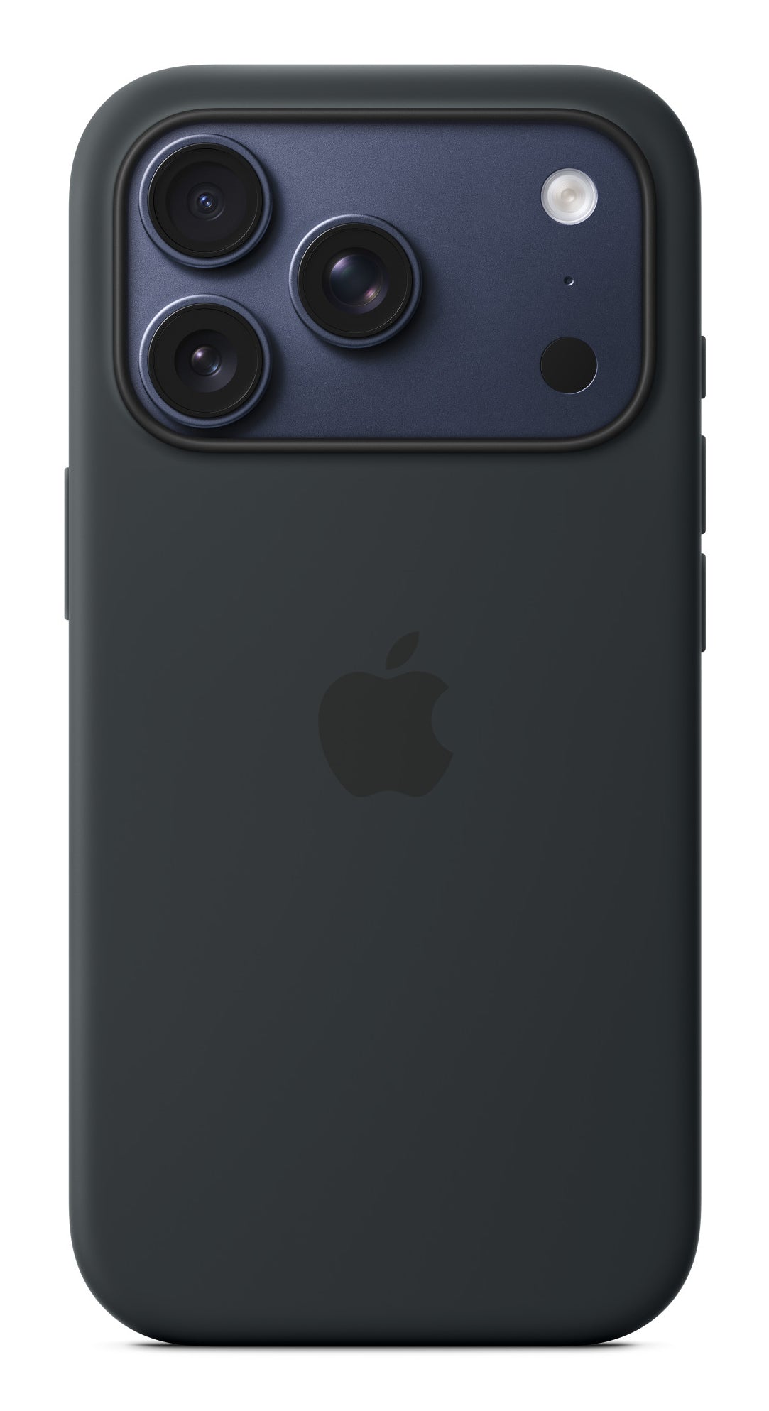 Apple Silikonhülle – Rückcover – für Apple iPhone 17 Pro, MagSafe, Silikon+Mikrofaser, Schwarz