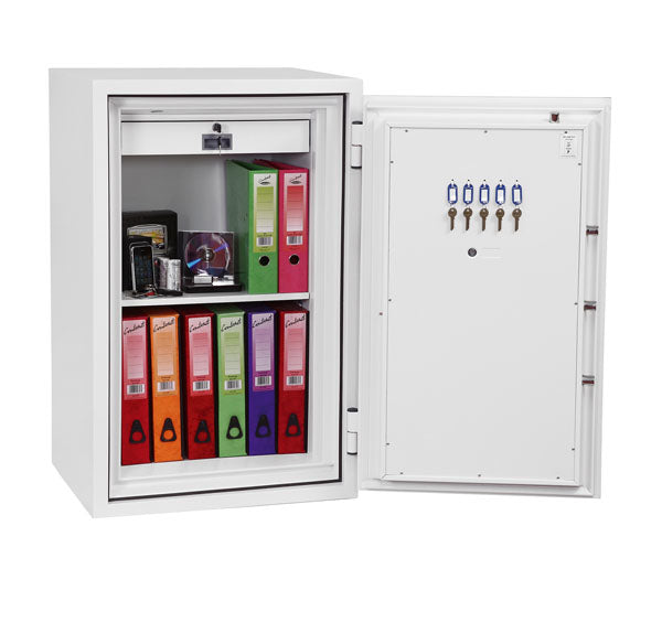 Phoenix Safe Co. Phoenix Sicherheitsschrank FIRE FIGHTER FS0444K – Schlüsselschloss – 163 l – Feuerschutz 120/60 min – Weiss