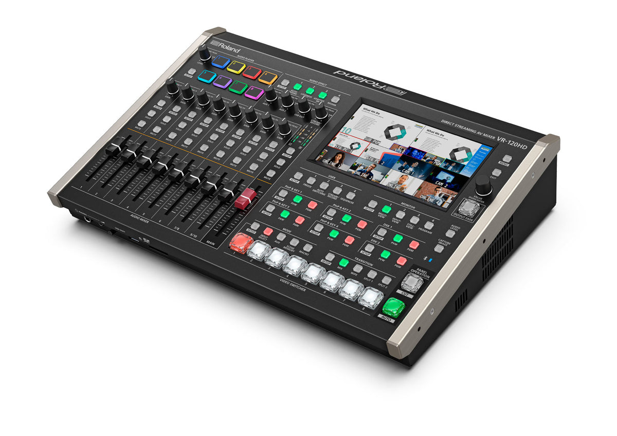 Roland VR-120HD – USB-Mischpult (42 Kanäle), USB-Audio 24 Bit/48 kHz, Schwarz