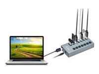 i-tec Ladegerät – 36 W, 7× USB-A, mit externem Netzteil – für Tablets, Notebooks, Ultrabooks und mehr