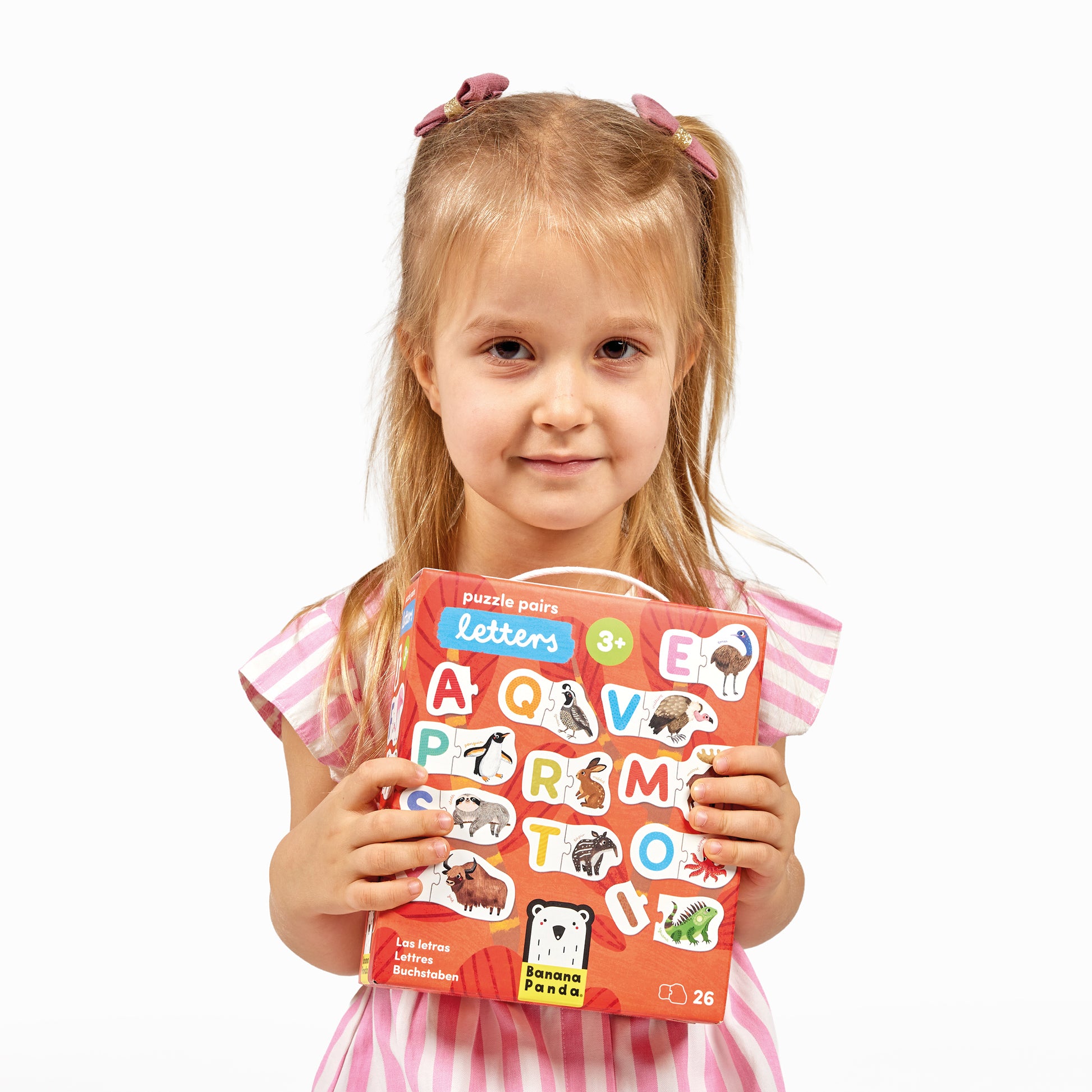 Banana Panda Puzzlespiel – Puzzle Pärchen Buchstaben, 52 Teile, ab 3 Jahren, Englisch